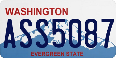 WA license plate ASS5087