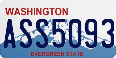 WA license plate ASS5093