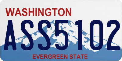 WA license plate ASS5102