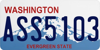 WA license plate ASS5103