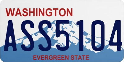 WA license plate ASS5104