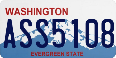 WA license plate ASS5108