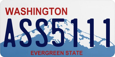 WA license plate ASS5111