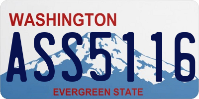 WA license plate ASS5116