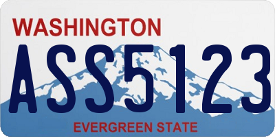 WA license plate ASS5123