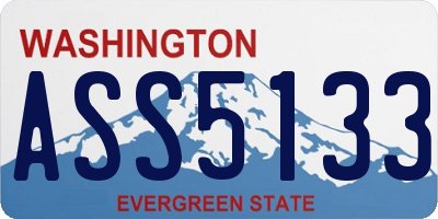 WA license plate ASS5133