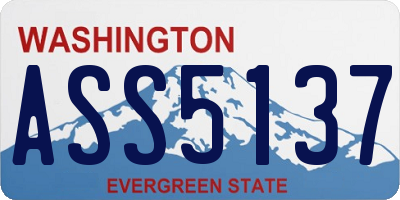 WA license plate ASS5137