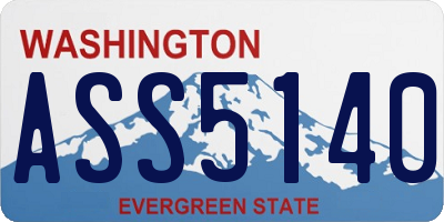 WA license plate ASS5140