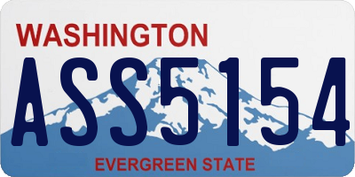 WA license plate ASS5154