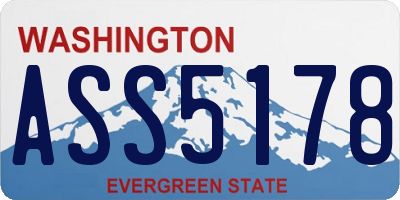 WA license plate ASS5178