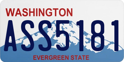 WA license plate ASS5181