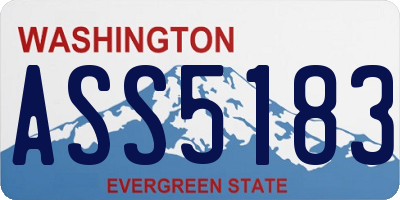 WA license plate ASS5183