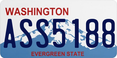 WA license plate ASS5188