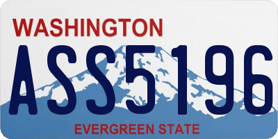 WA license plate ASS5196