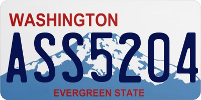 WA license plate ASS5204