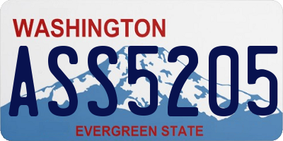WA license plate ASS5205