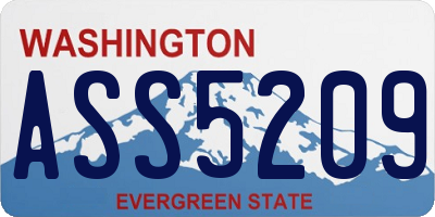 WA license plate ASS5209