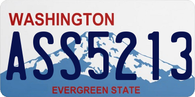WA license plate ASS5213