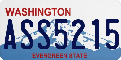 WA license plate ASS5215