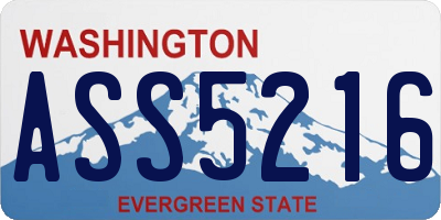 WA license plate ASS5216
