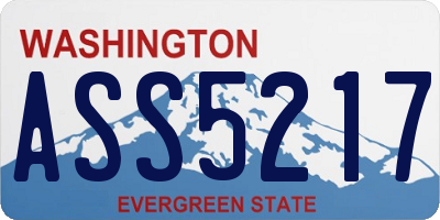 WA license plate ASS5217