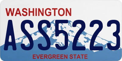 WA license plate ASS5223