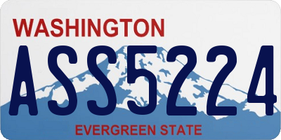 WA license plate ASS5224