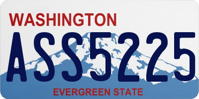 WA license plate ASS5225