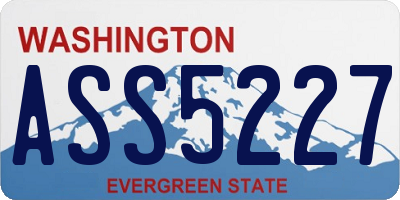 WA license plate ASS5227