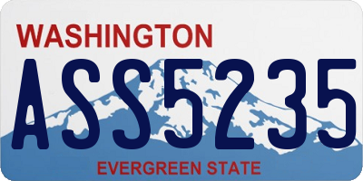 WA license plate ASS5235