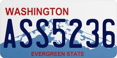 WA license plate ASS5236