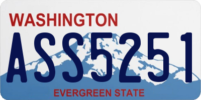 WA license plate ASS5251