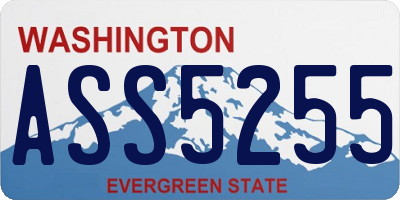 WA license plate ASS5255