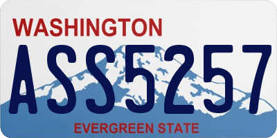 WA license plate ASS5257