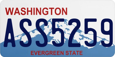 WA license plate ASS5259