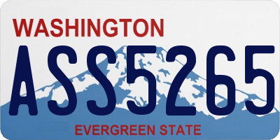WA license plate ASS5265