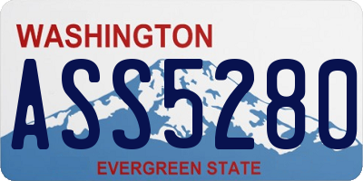 WA license plate ASS5280