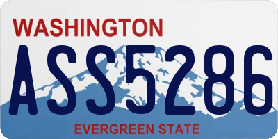 WA license plate ASS5286