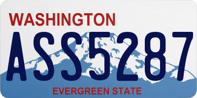 WA license plate ASS5287