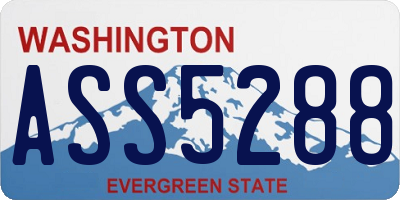 WA license plate ASS5288