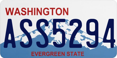 WA license plate ASS5294