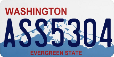 WA license plate ASS5304