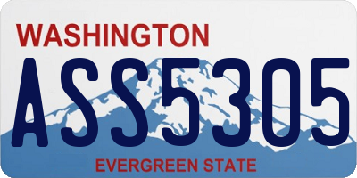 WA license plate ASS5305