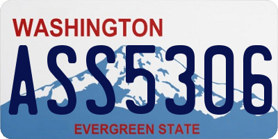 WA license plate ASS5306