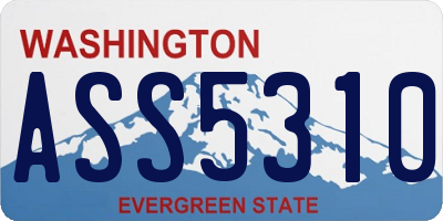 WA license plate ASS5310