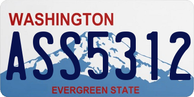 WA license plate ASS5312