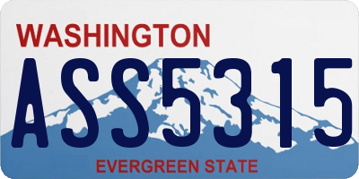 WA license plate ASS5315