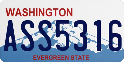 WA license plate ASS5316