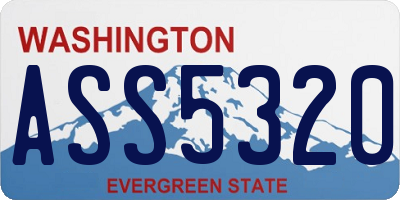 WA license plate ASS5320