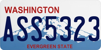 WA license plate ASS5323